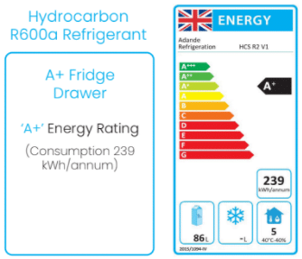 UNDER-COUNTER – FRIDGE ONLY – ONE DRAWER – SIDE ENGINE – HCS1