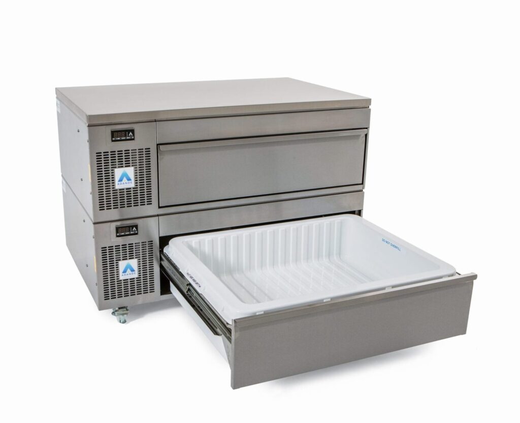 PREP COUNTER – SHALLOW – TWO DRAWER – SIDE ENGINE – VLS2 SERIES